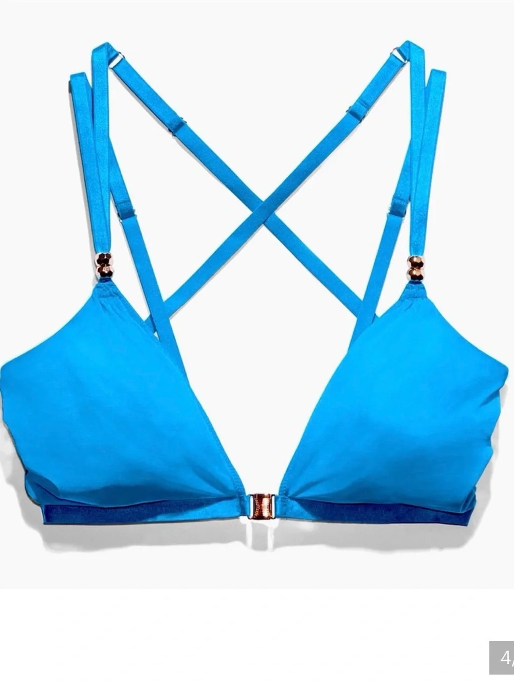 Savage X Fenty Bright Turquoise Mesh Triangle Bikini Top